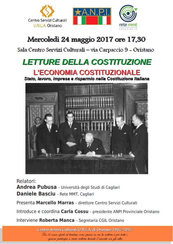 Locandina Letture della costituzione