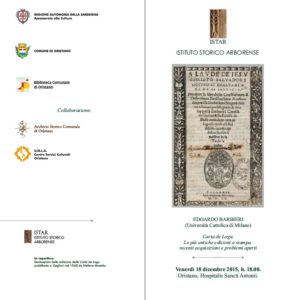 Carta de Logu - Le più antiche edizioni a stampa: recenti acquisizioni e problemi aperti