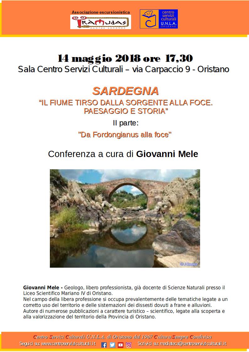 “IL FIUME TIRSO DALLA SORGENTE ALLA FOCE. PAESAGGIO E STORIA” II parte: